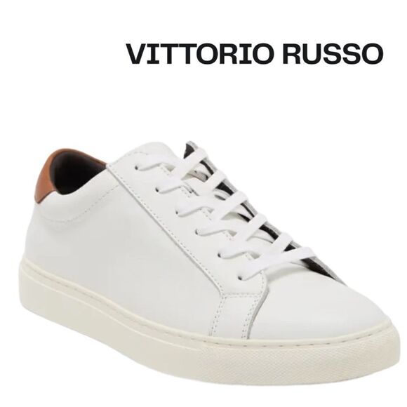 Vittorio Russo Other - VITTORIO RUSSO Adan Low Top Sneaker In Tumbled/valentina White/nut